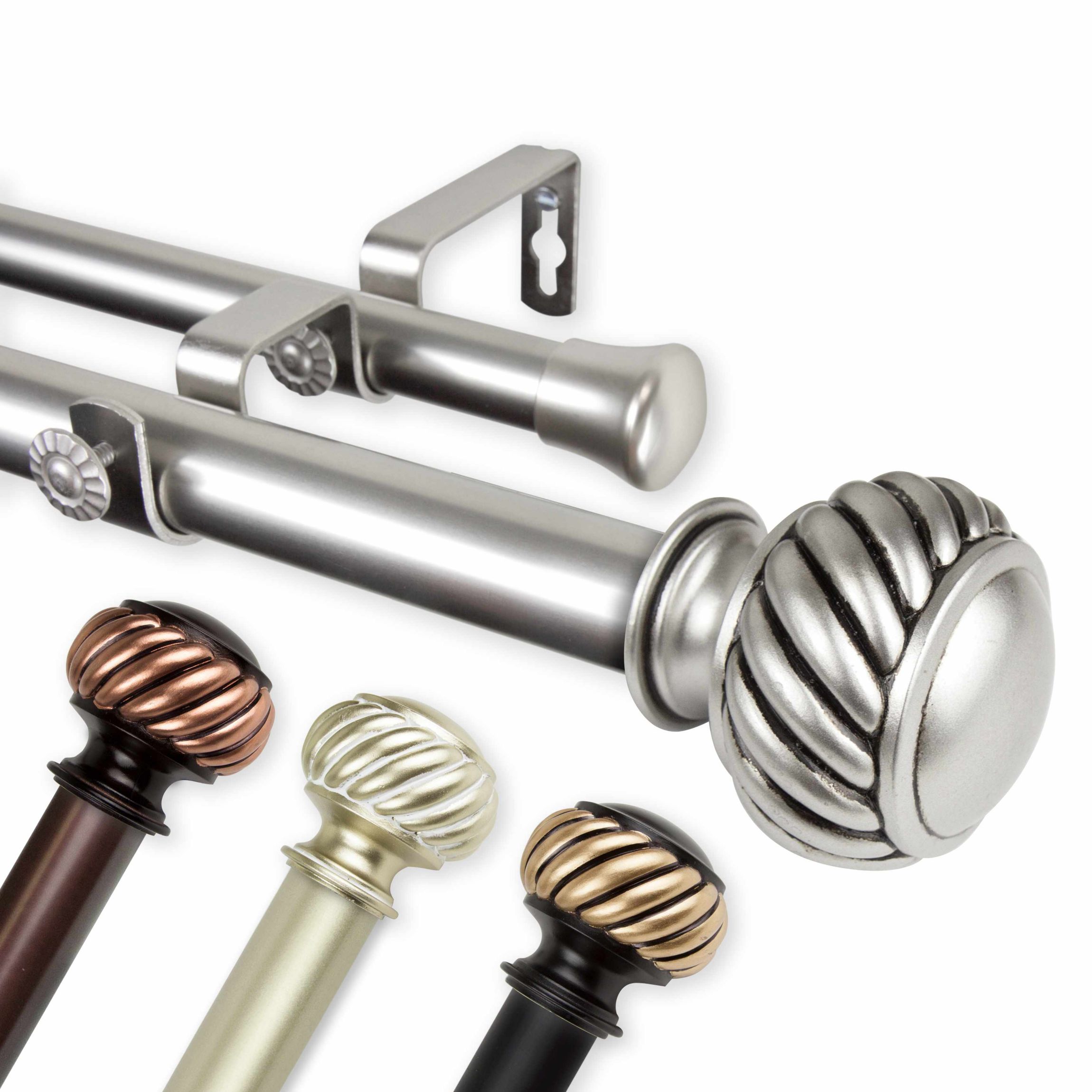 Baldir 1 inch Double Curtain Rod