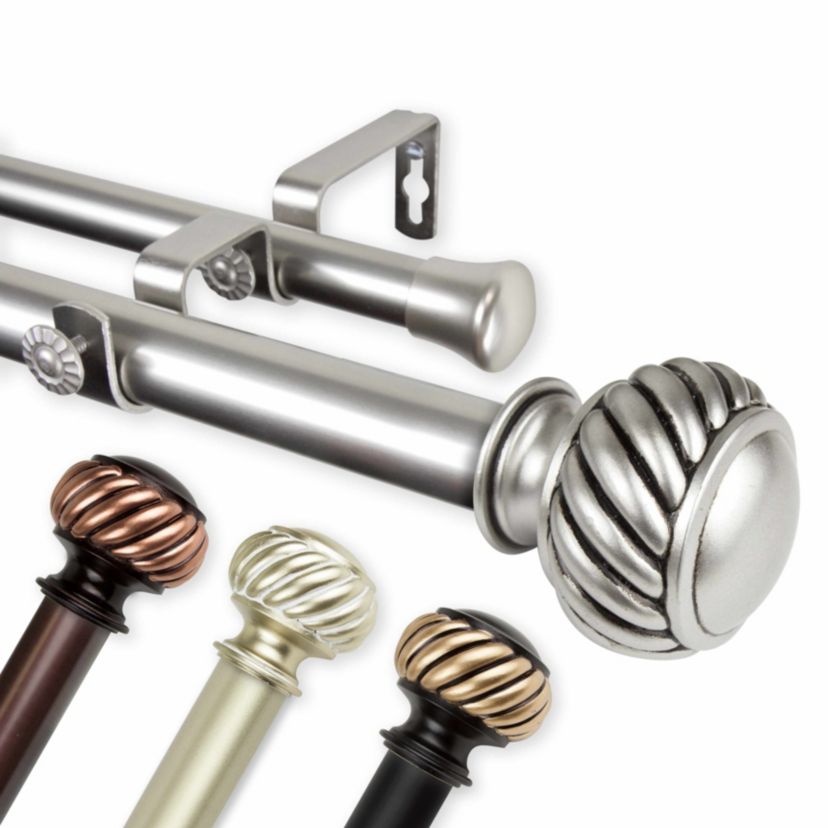 Baldir 1 inch Double Curtain Rod