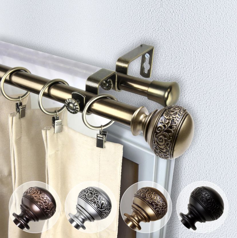 13/16" Naomi Double Curtain Rod