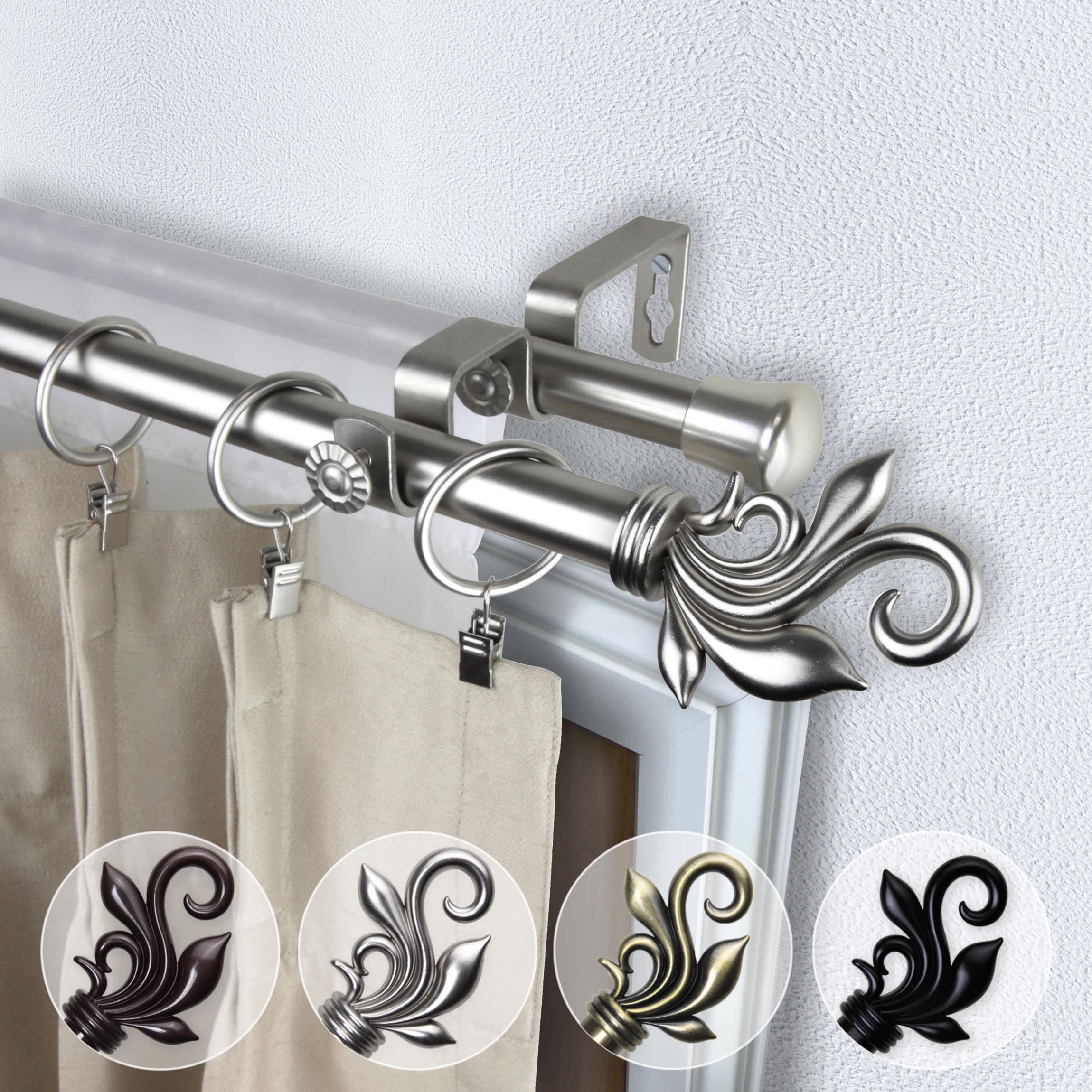 13/16" Delilah Double Curtain Rod