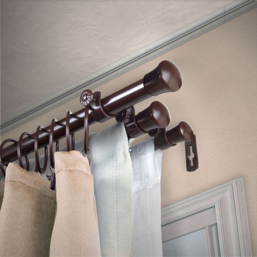 13/16" Triple Curtain Rod