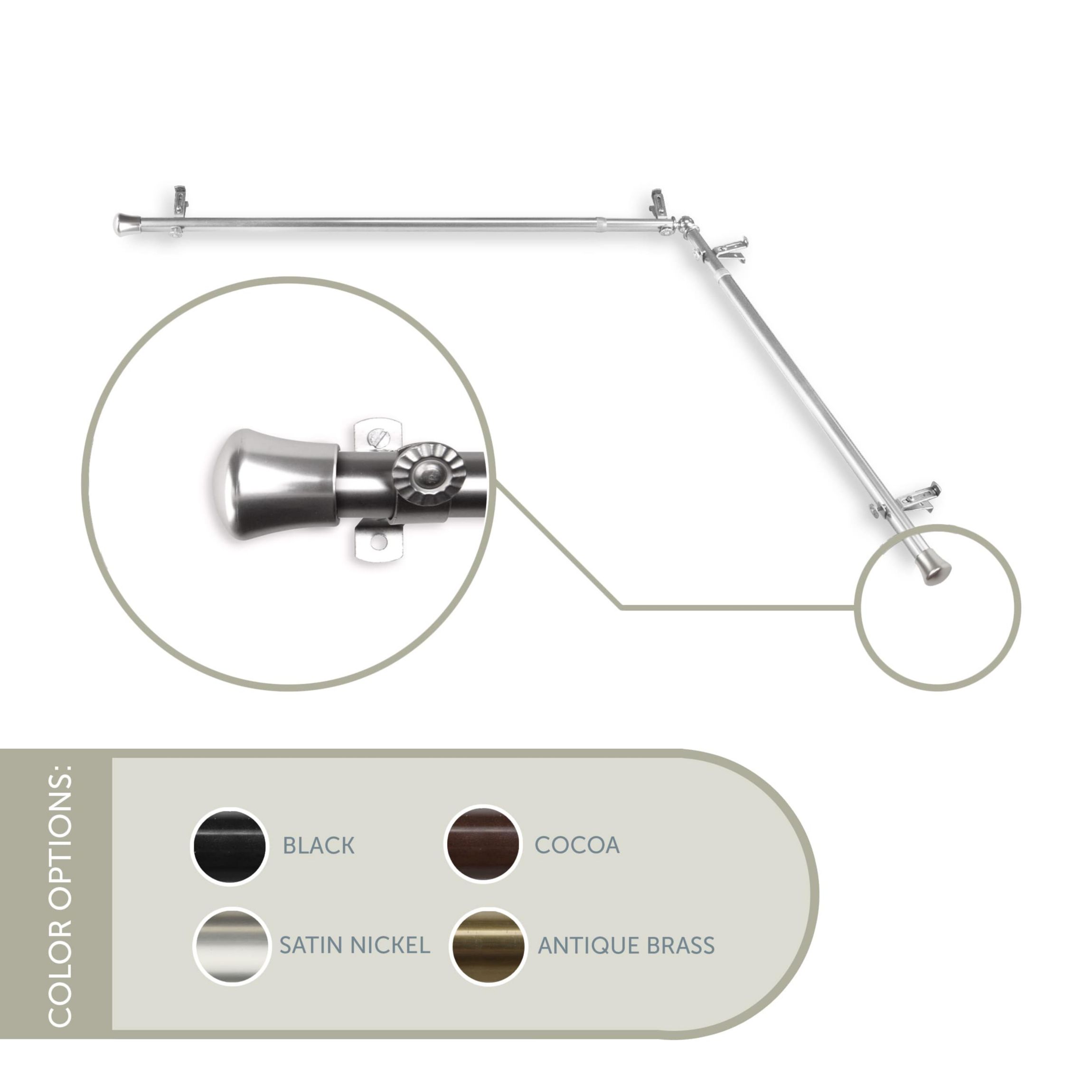 Single Corner Curtain Rod