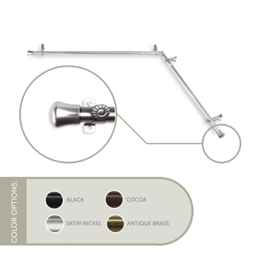 Single Corner Curtain Rod