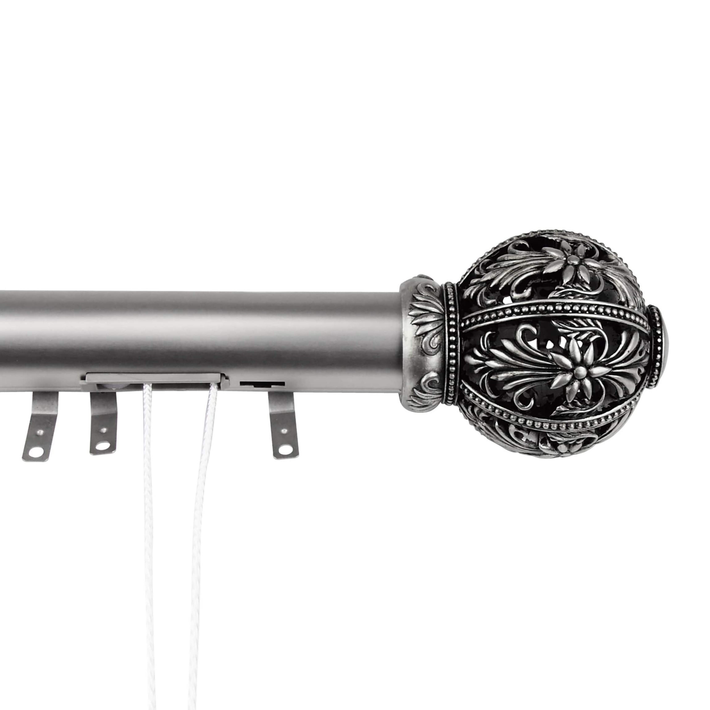 Decorative Traverse Rod with Sliders Lacey Finial