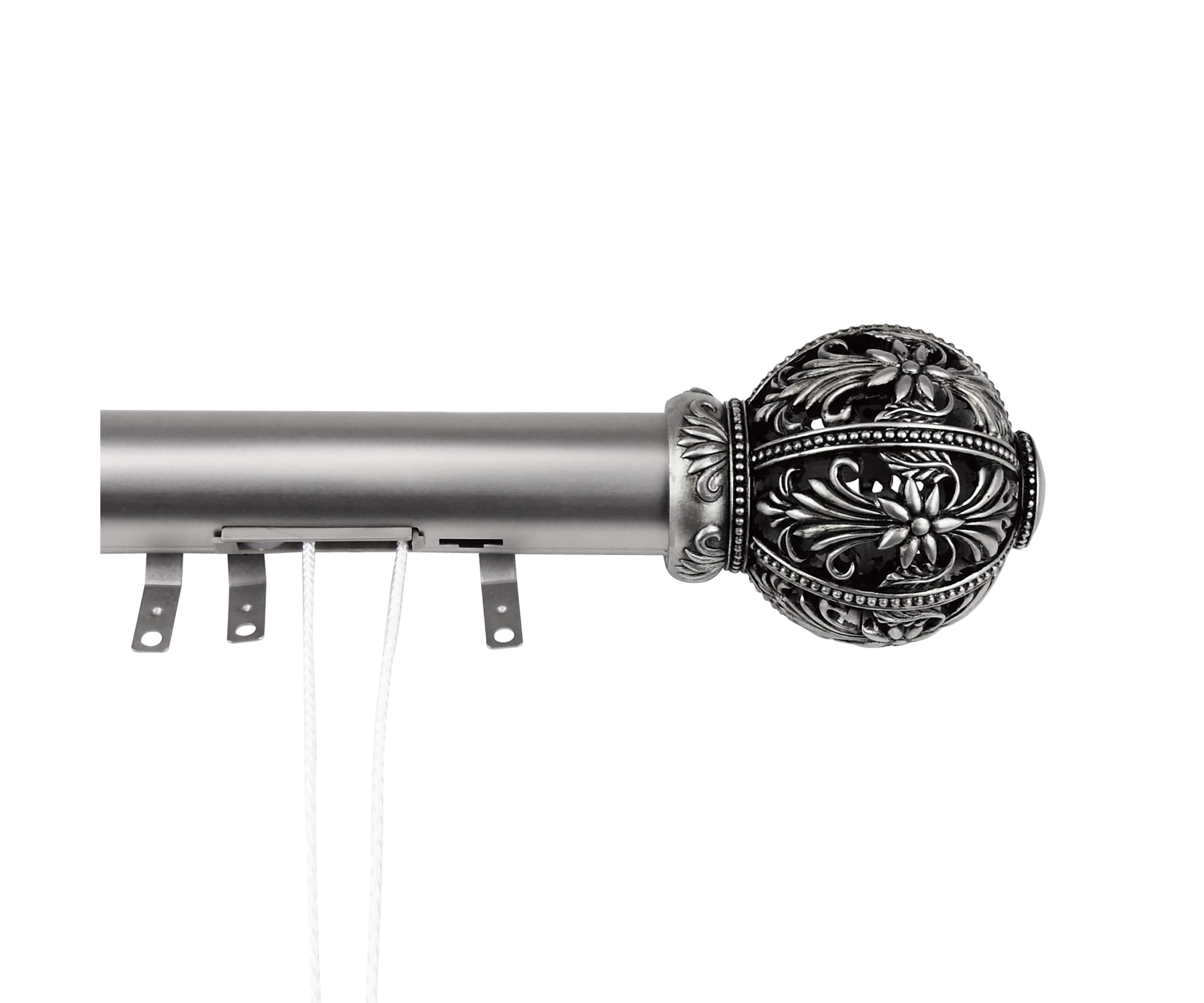 Decorative Traverse Rod with Sliders Lacey Finial