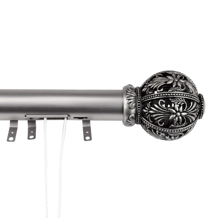 Decorative Traverse Rod with Sliders Lacey Finial