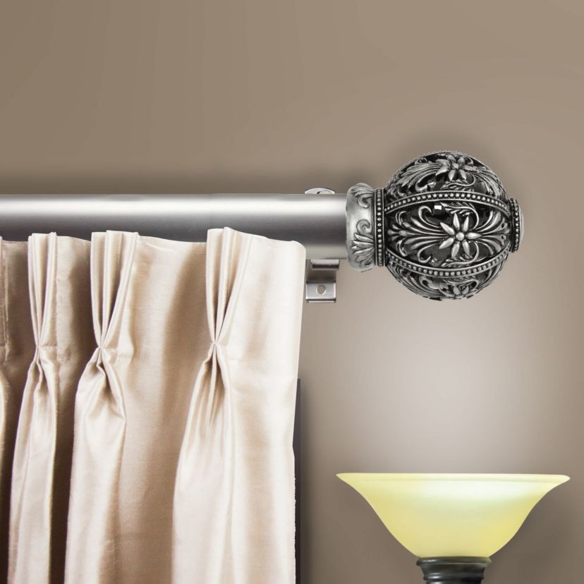 Decorative Traverse Rod with Sliders Lacey Finial