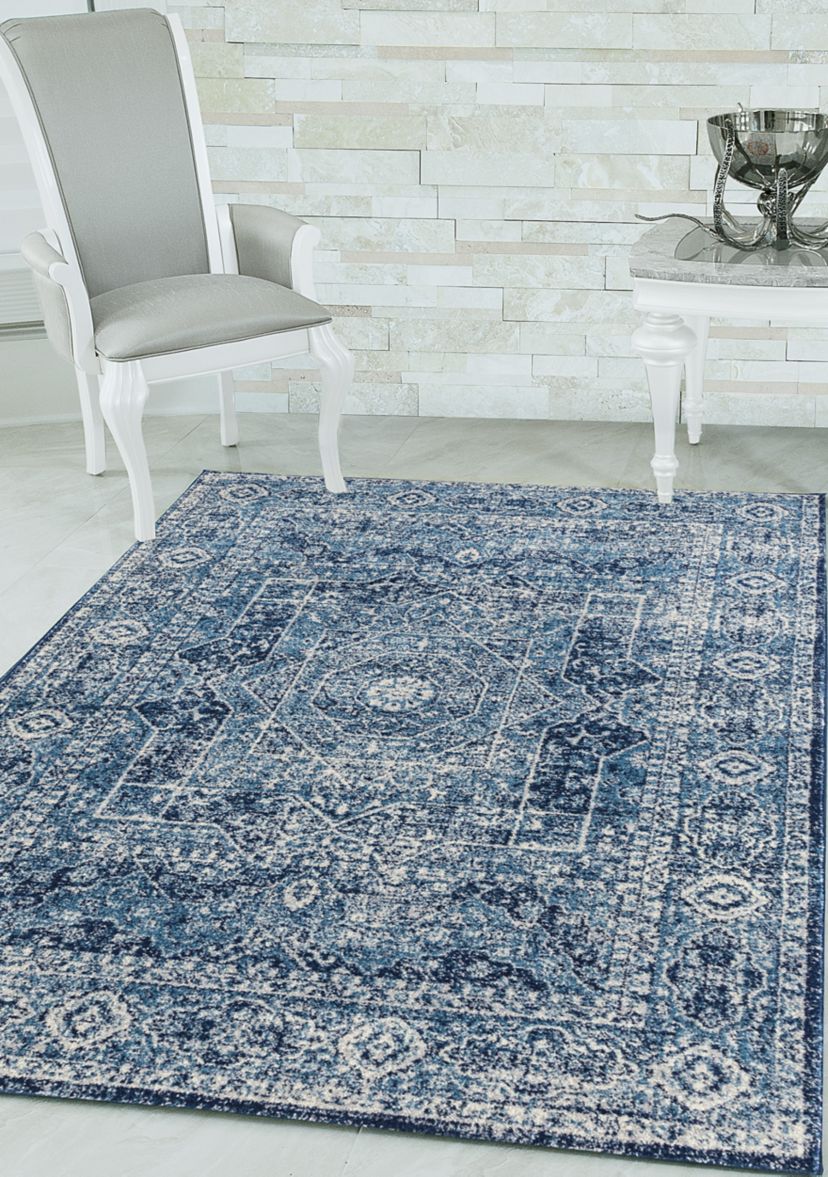2 ft 7 in x 7 ft 2 in Abigail Britta Midnight Blue Runner Rug