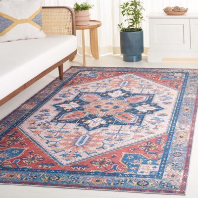 Safavieh Arizona Washable Collection 120 Rug, Navy Blue, Standard