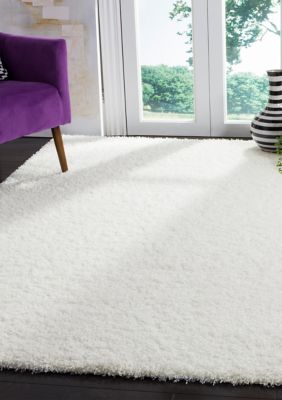 Safavieh Laguna Shag Area Rug Collection, White, 4 x 6 Rectangle