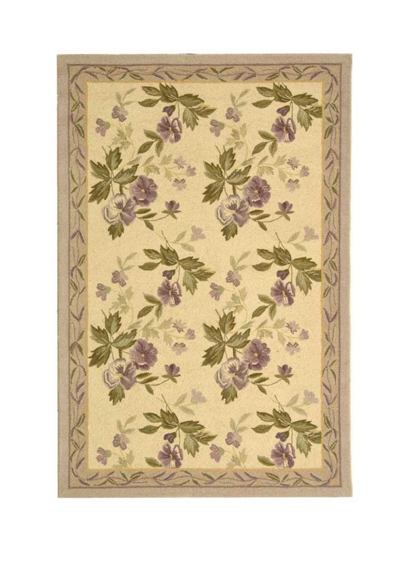 Chelsea Ivory Hand Hooked Ivory Floral  Area Rug Collection