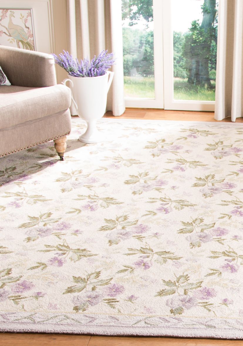 Chelsea Ivory Hand Hooked Ivory Floral  Area Rug Collection