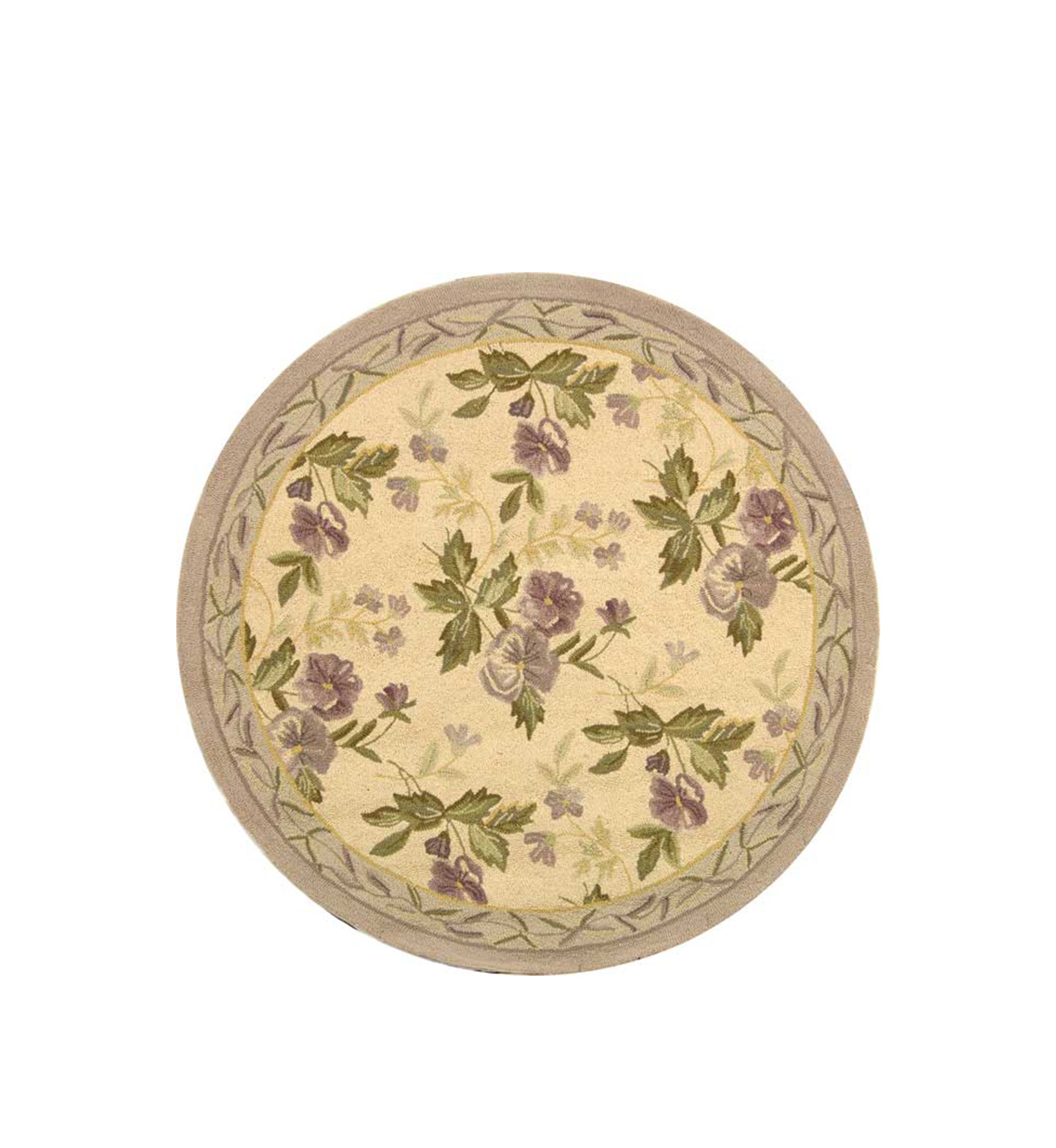 Chelsea Ivory Hand Hooked Ivory Floral  Area Rug Collection