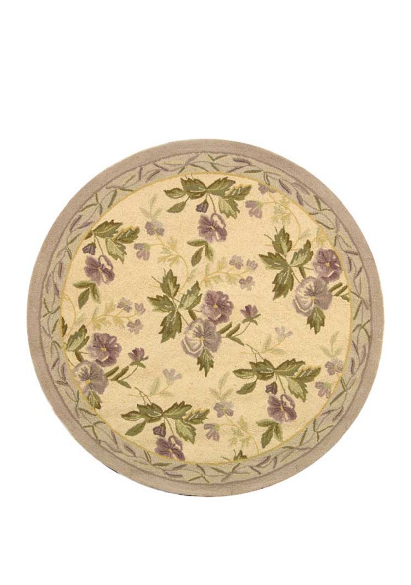 Chelsea Ivory Hand Hooked Ivory Floral  Area Rug Collection