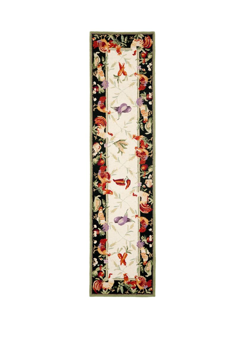 Chelsea Roosters with Vegetables  Area Rug Collection