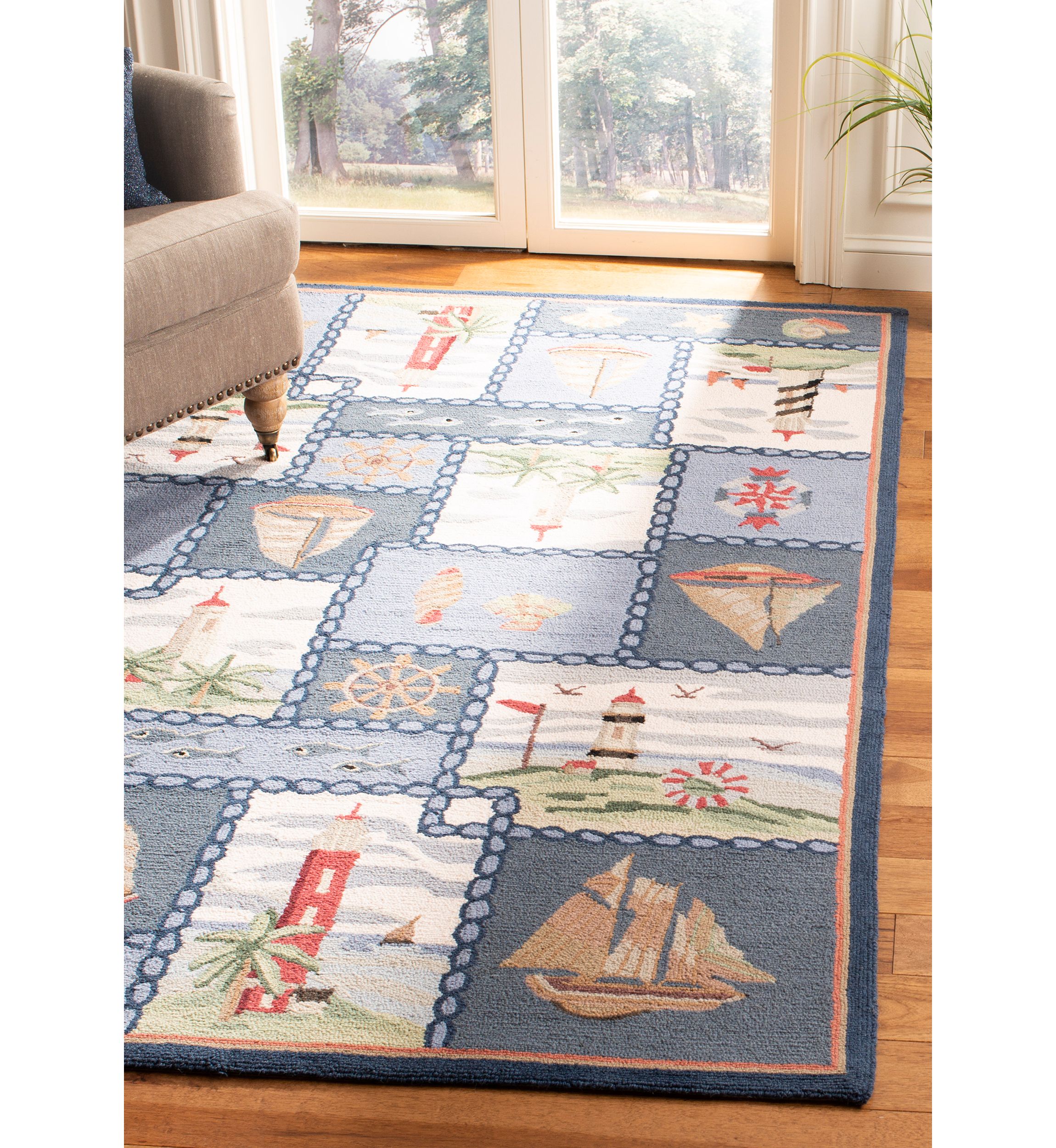 Chelsea Lighthouse and Sailboat Area Rug Collection