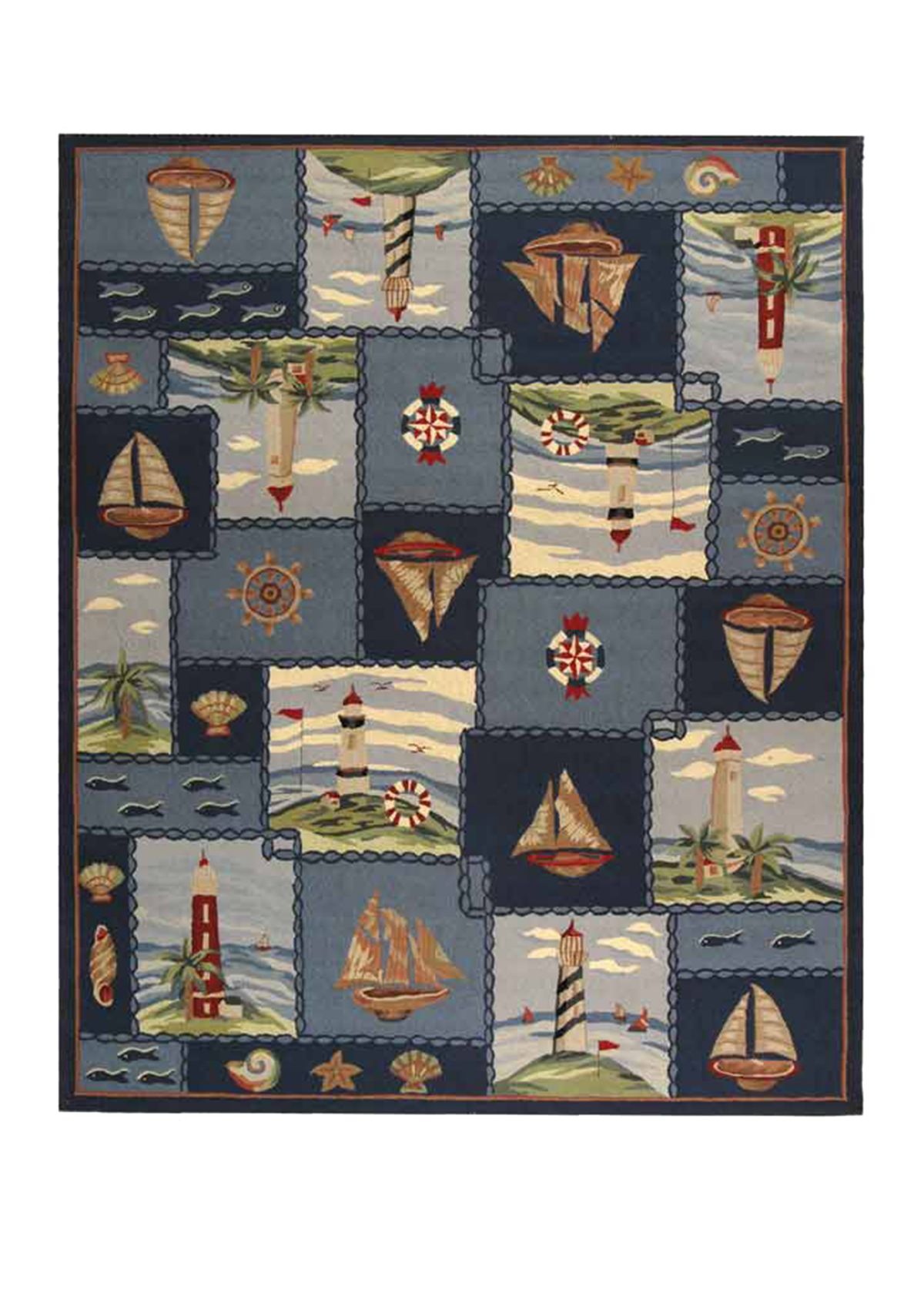 Chelsea Lighthouse and Sailboat Area Rug Collection