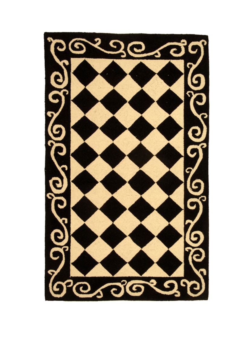 Chelsea Checkered Print Area Rug Collection