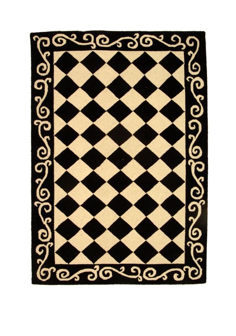 Chelsea Checkered Print Area Rug Collection