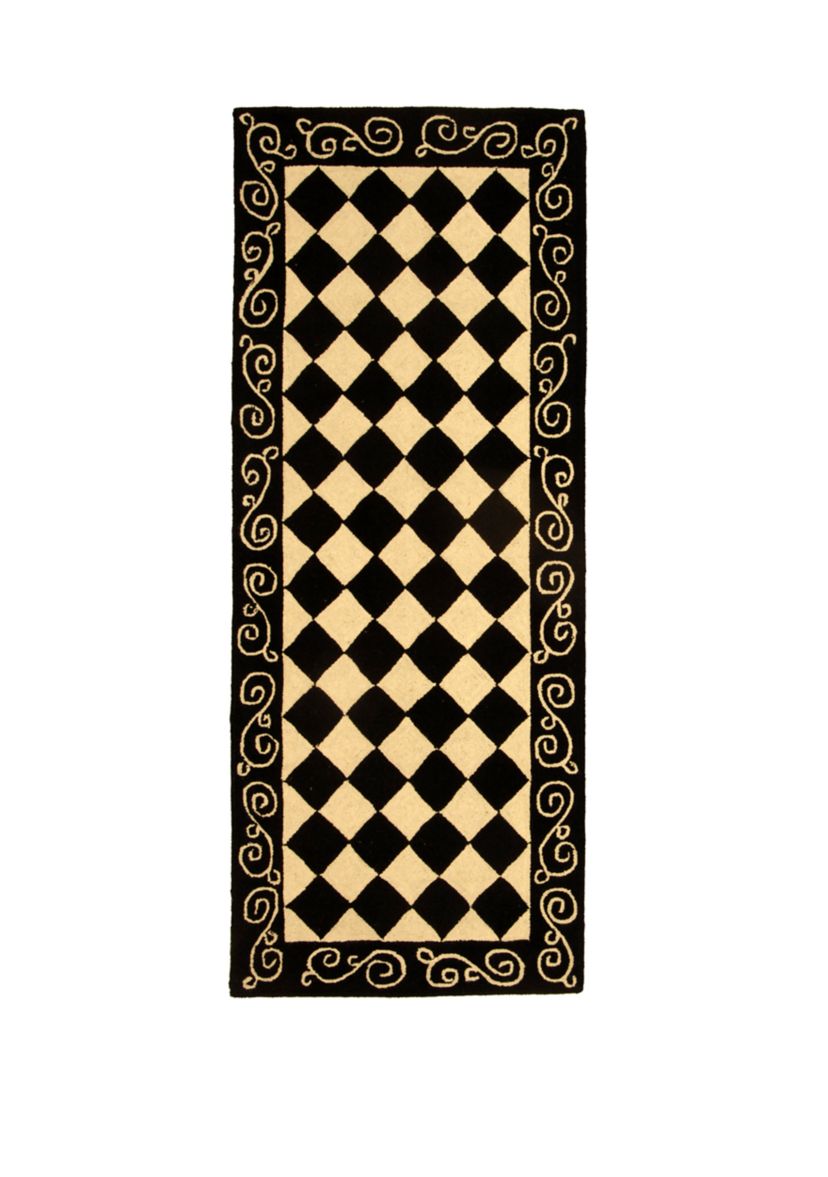 Chelsea Checkered Print Area Rug Collection