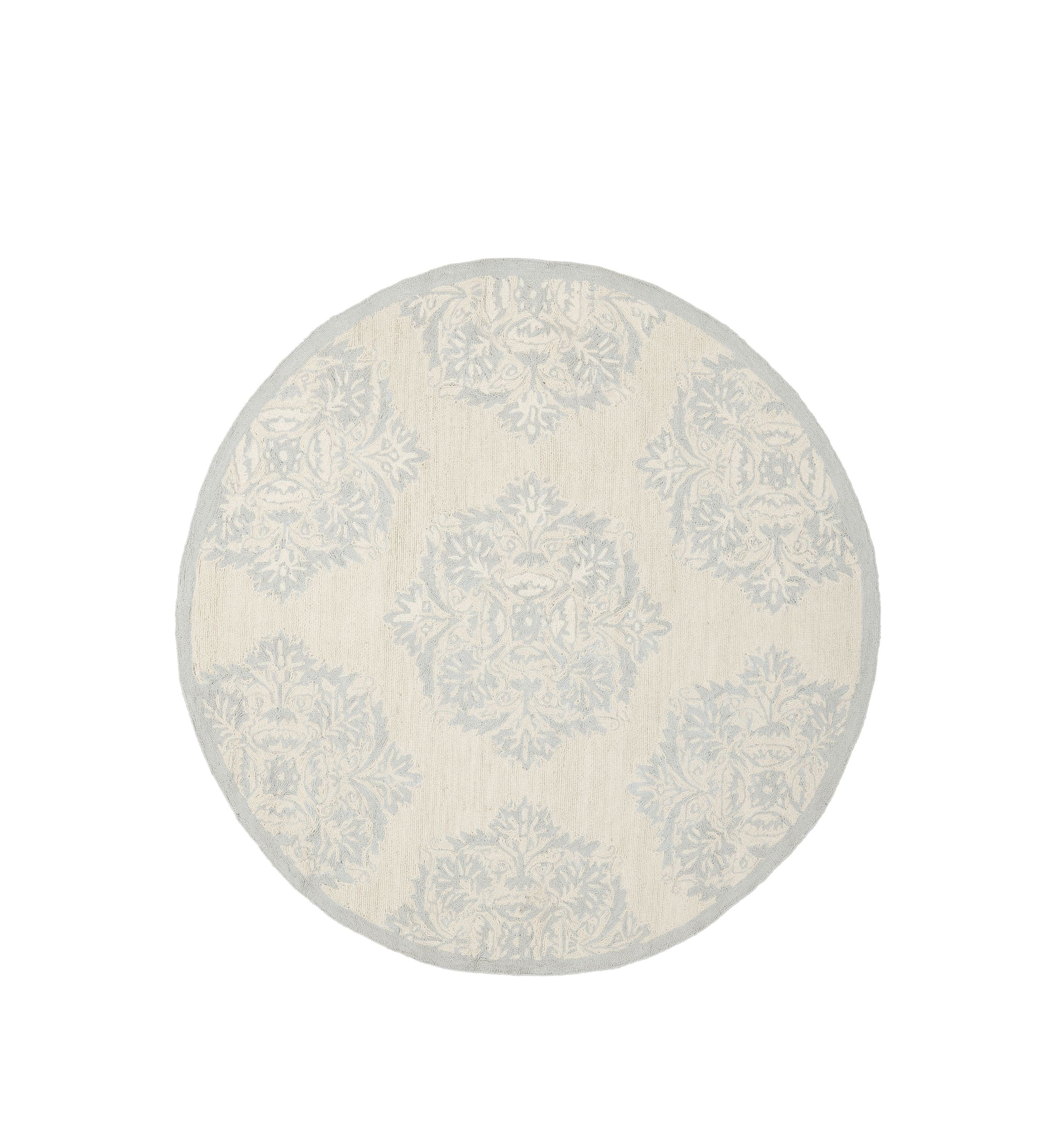 Chelsea Damask Framed Wool Area Rug Collection