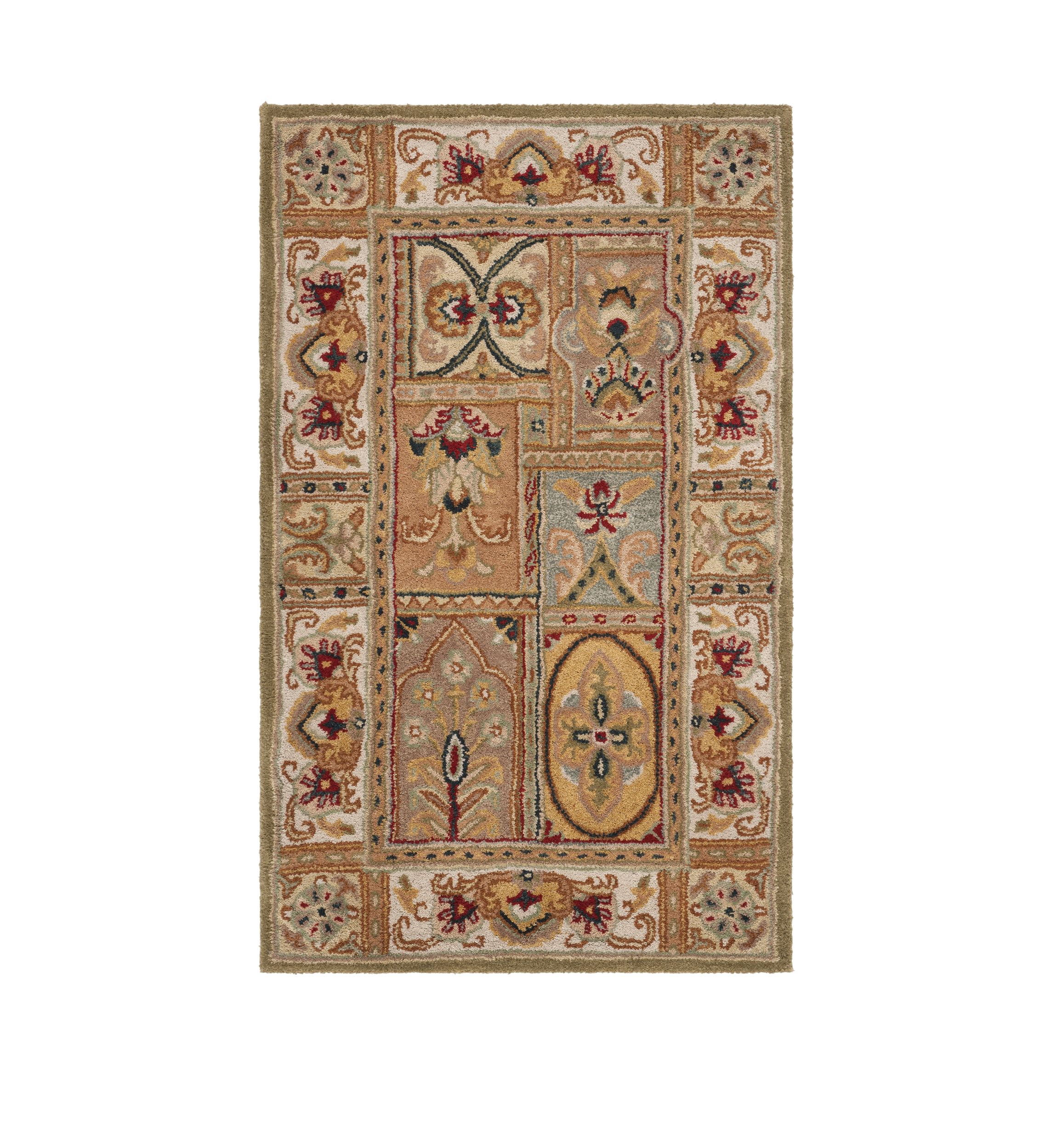 Classic Multi Blocks Area Rug Collection