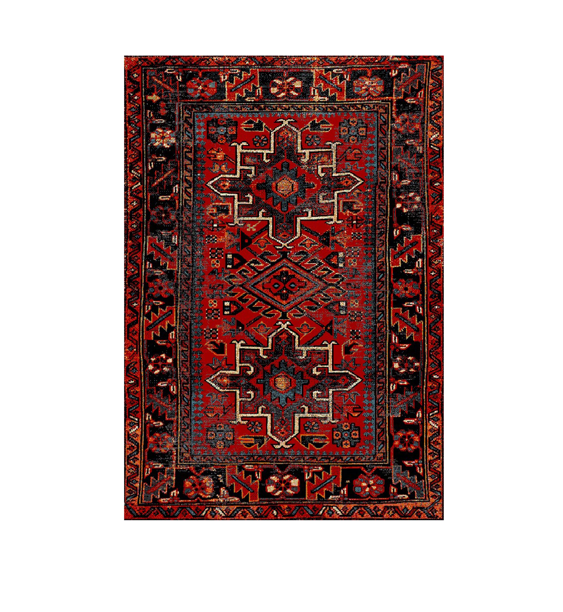 Vintage Hamadan Red Persian Styled Area Rug Collection