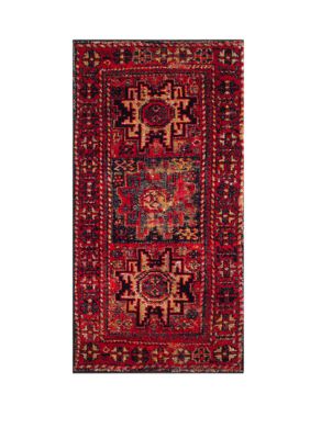 Safavieh Vintage Hamadan Antiqued Oriental Red and Multi Area Rug Collection, 3 x 5