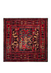 Vintage Hamadan Antiqued Oriental Red and Multi Area Rug Collection