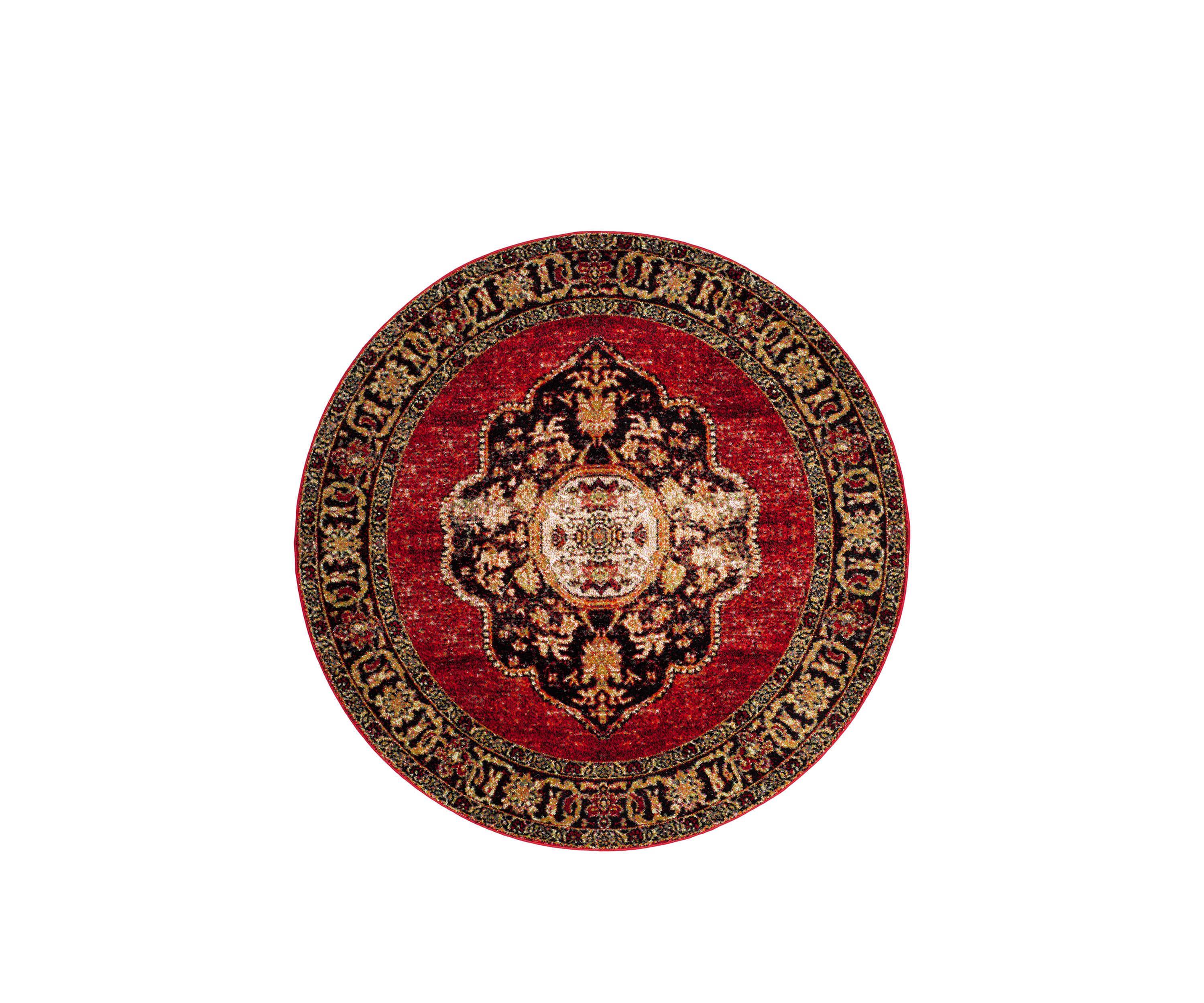 Vintage Hamadan Red Multi Area Rug