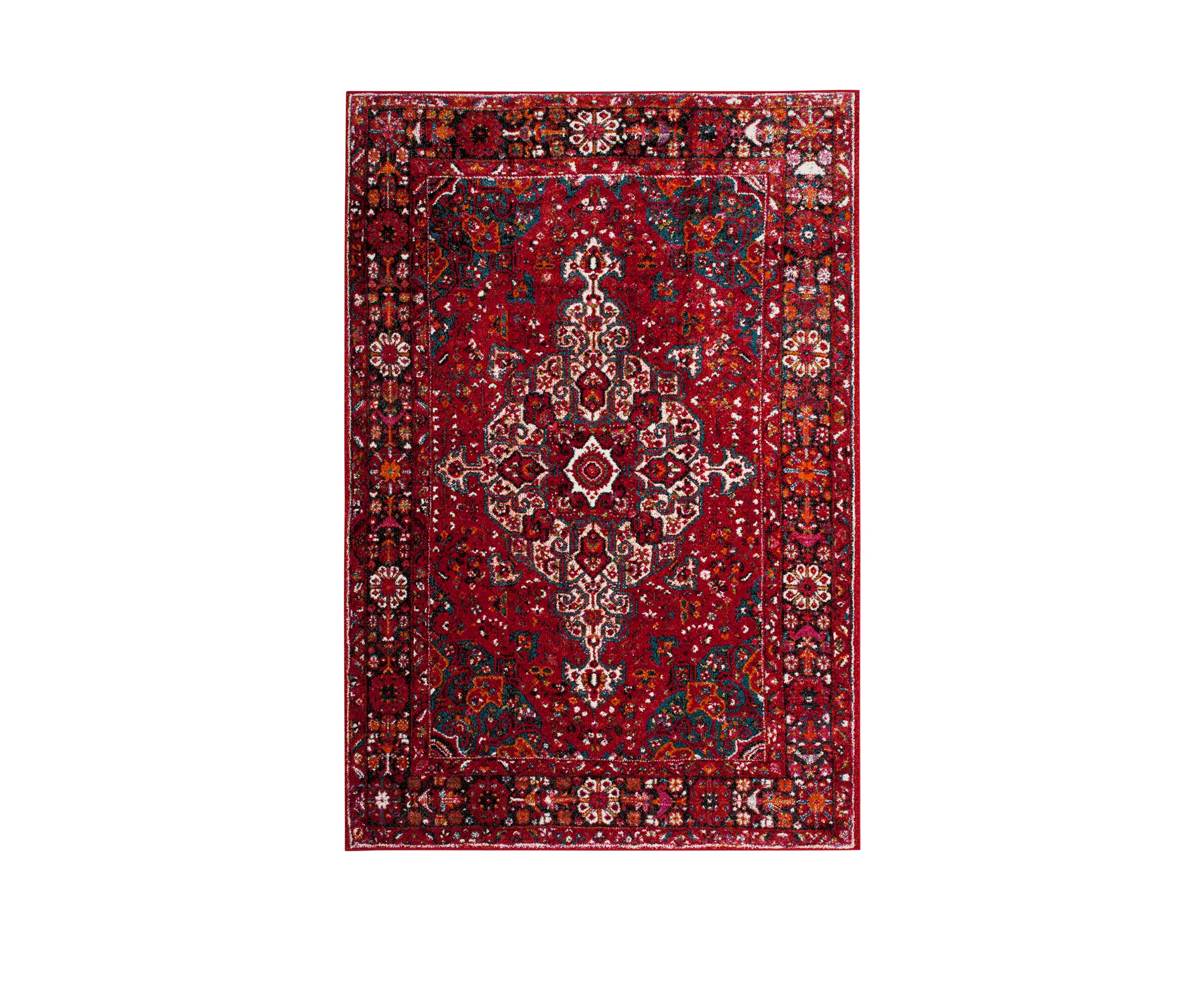 Vintage Hamadan Malayer Red Multi Rectangular Area Rug Collection