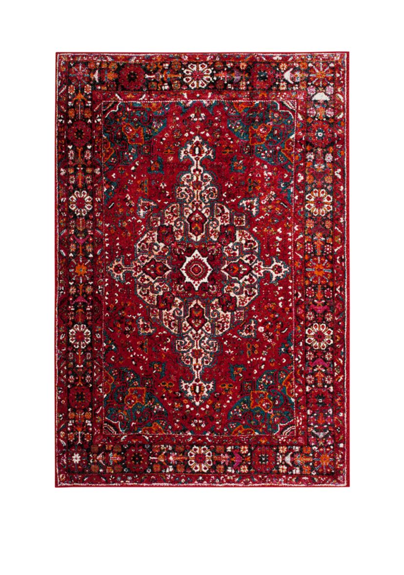 Vintage Hamadan Malayer Red Multi Rectangular Area Rug Collection