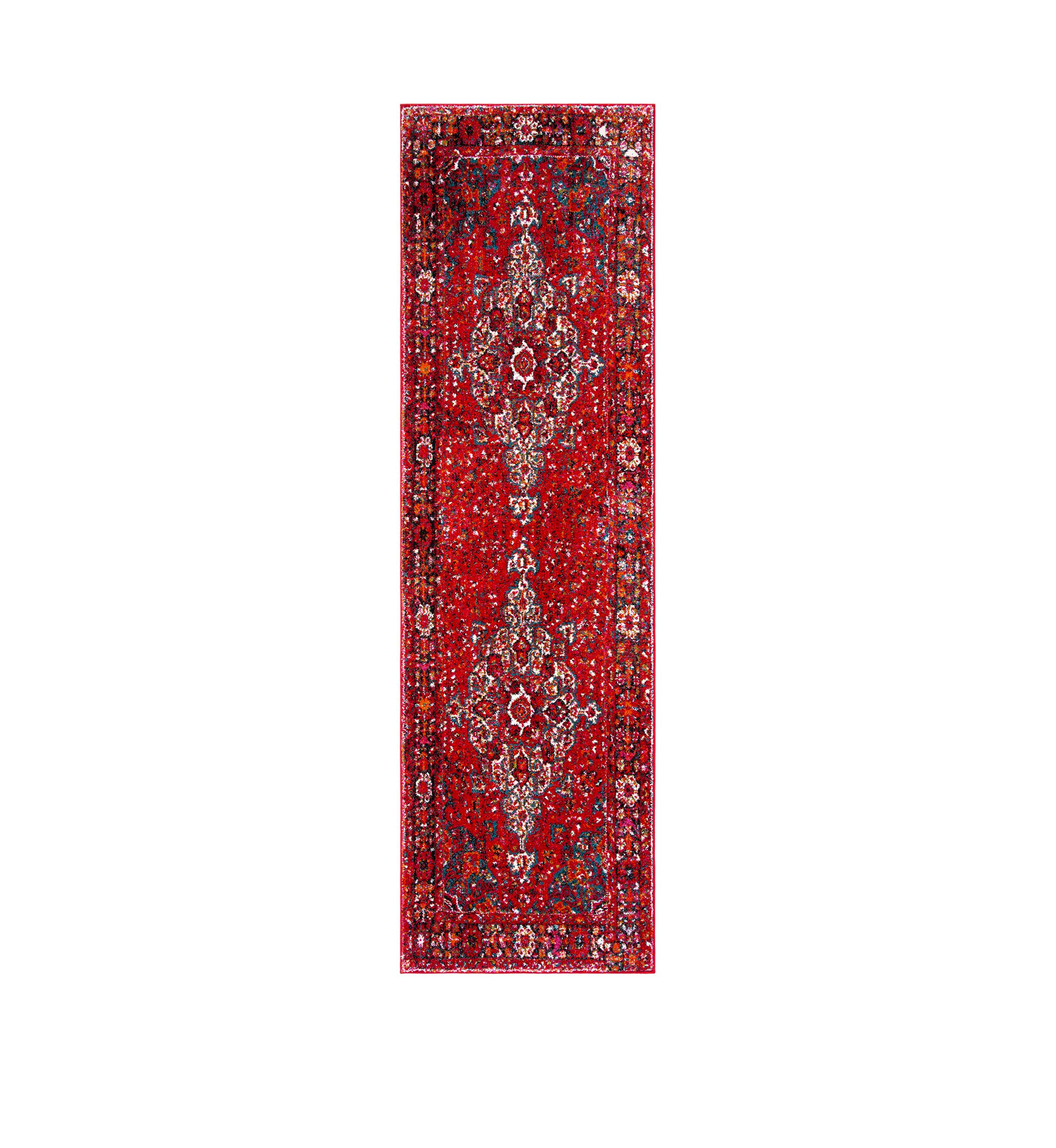 Vintage Hamadan Malayer Red Multi Rectangular Area Rug Collection