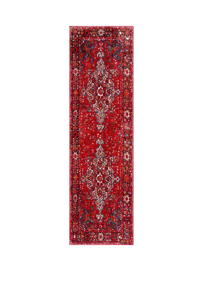Vintage Hamadan Malayer Red Multi Rectangular Area Rug Collection