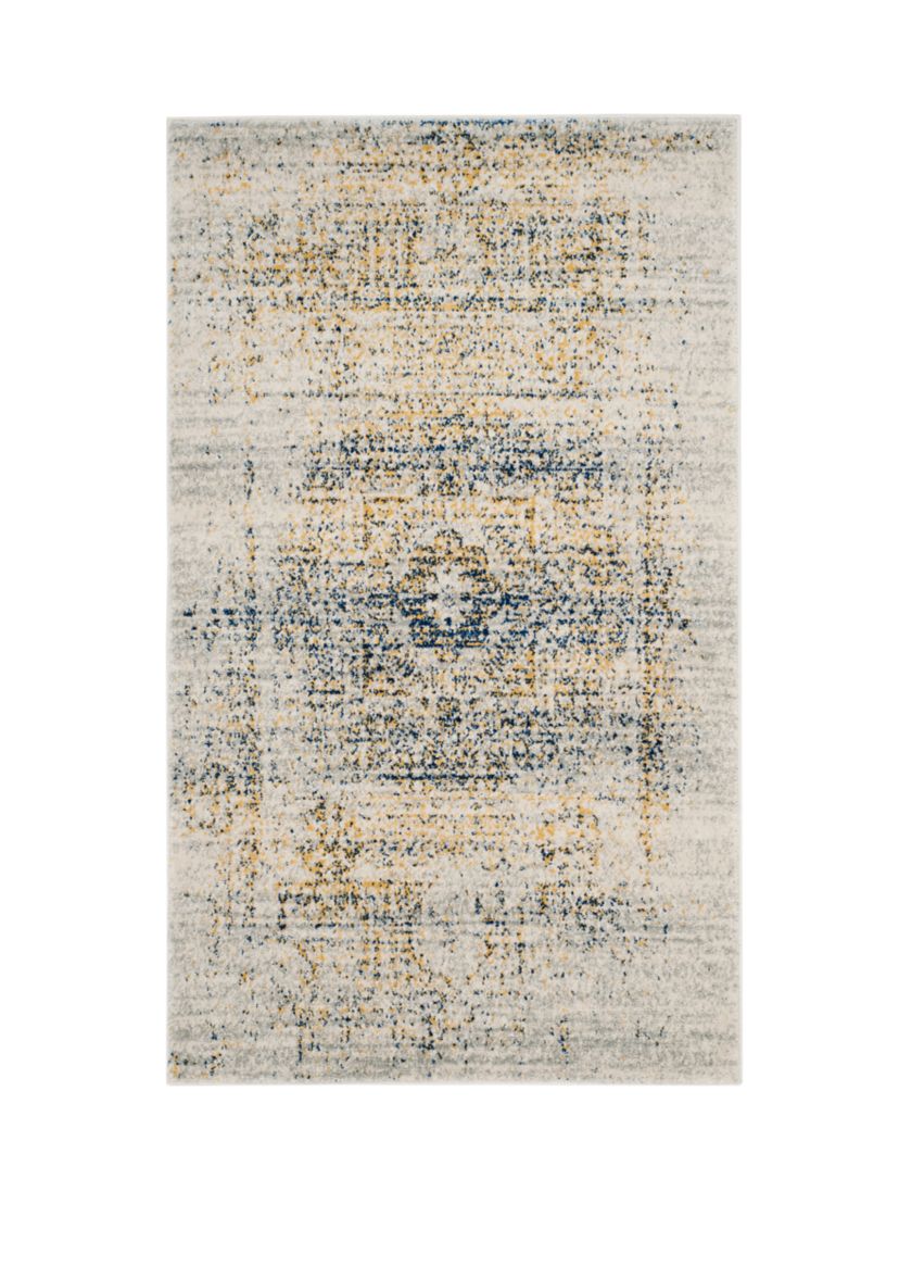 Evoke Vintage Ivory/Blue Area Rug Collection