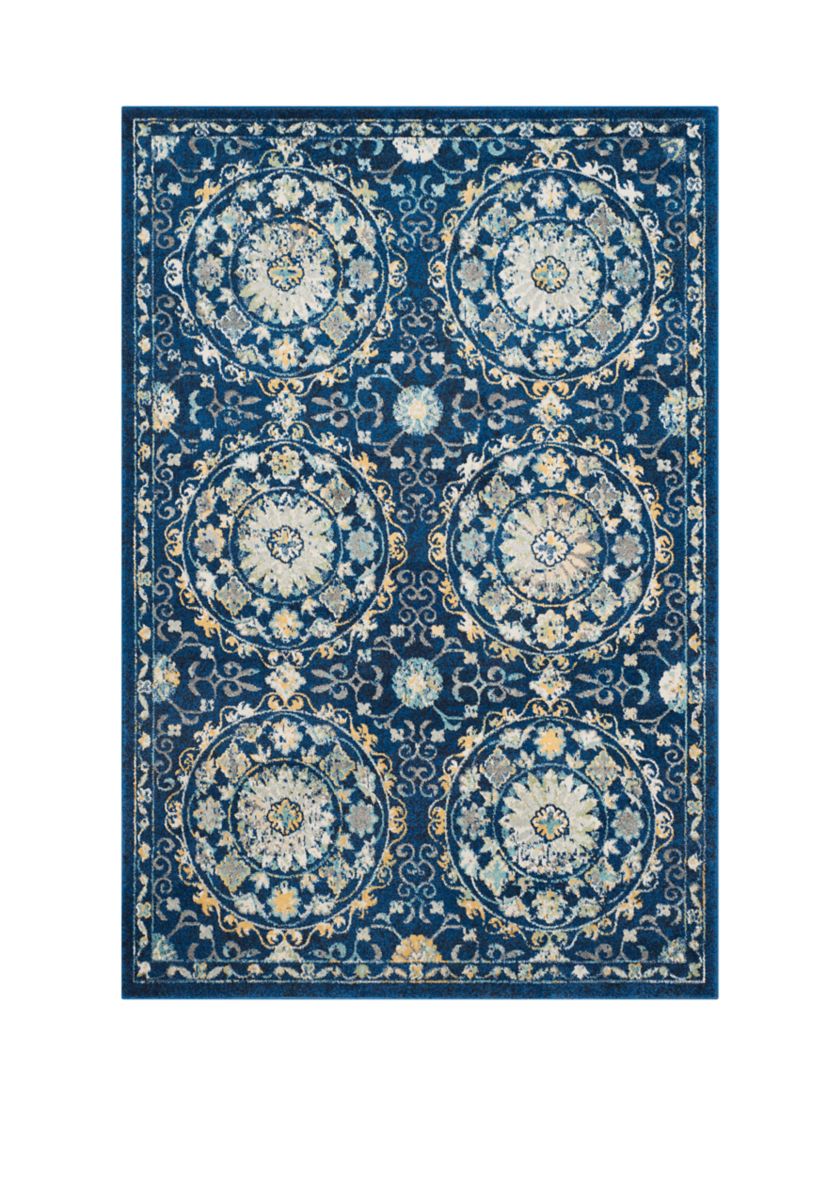 Evoke Borchelou Navy/Ivory Area Rug Collection
