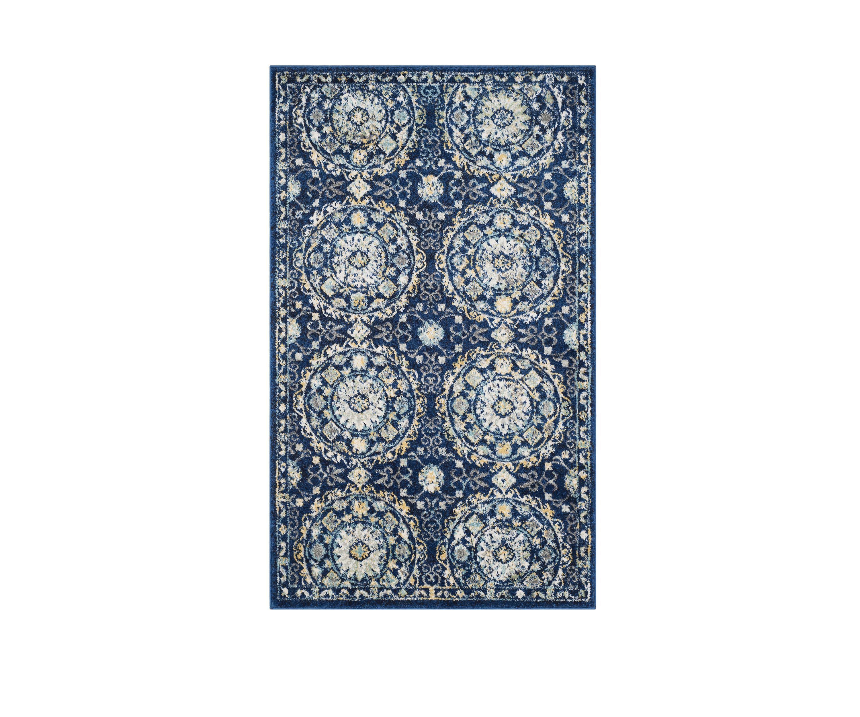 Evoke Borchelou Navy/Ivory Area Rug Collection