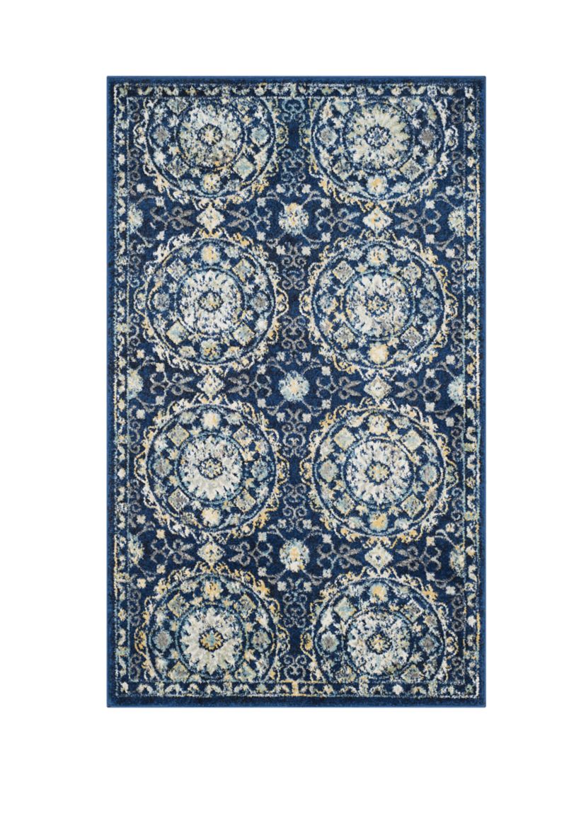 Evoke Borchelou Navy/Ivory Area Rug Collection