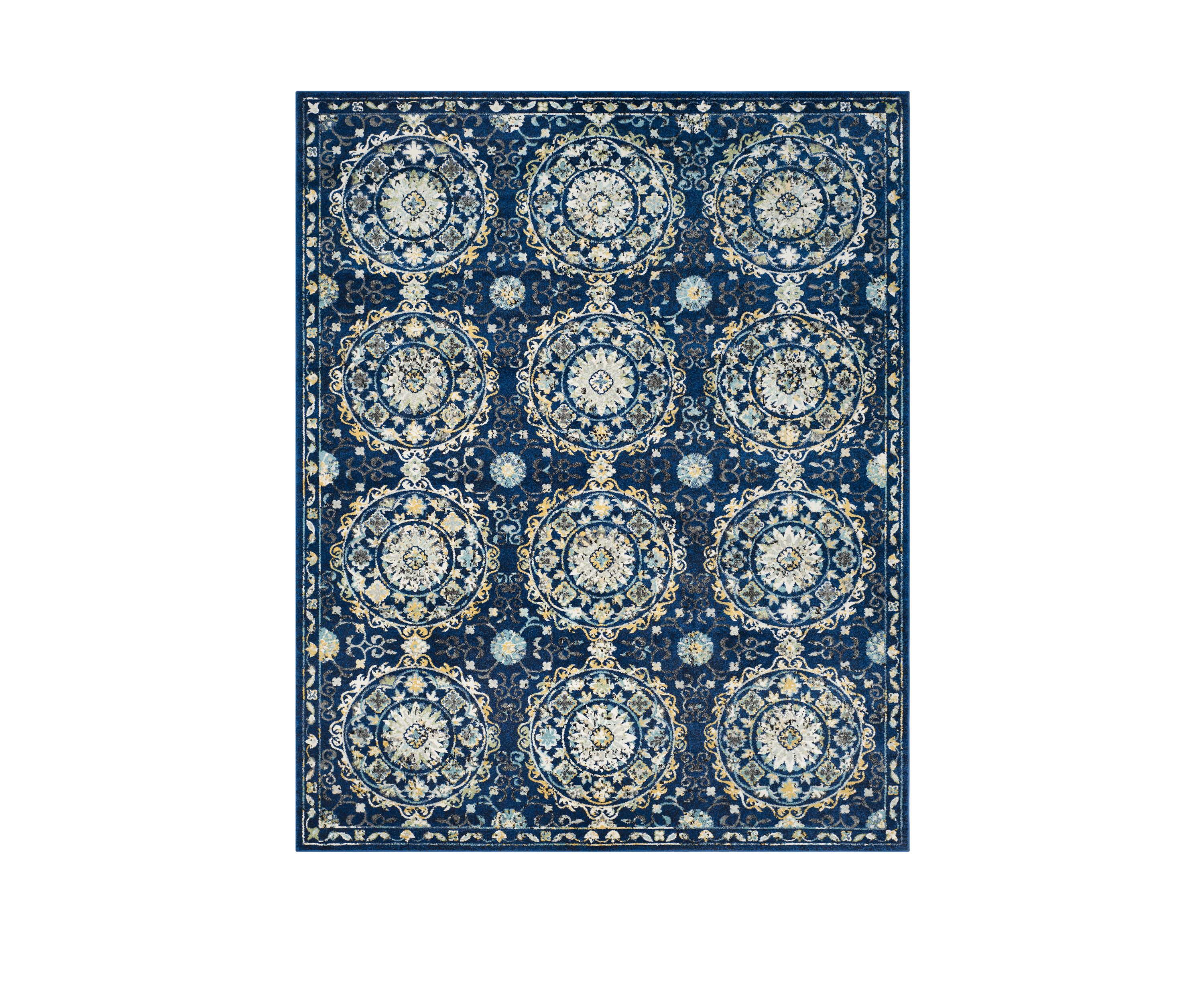 Evoke Borchelou Navy/Ivory Area Rug Collection