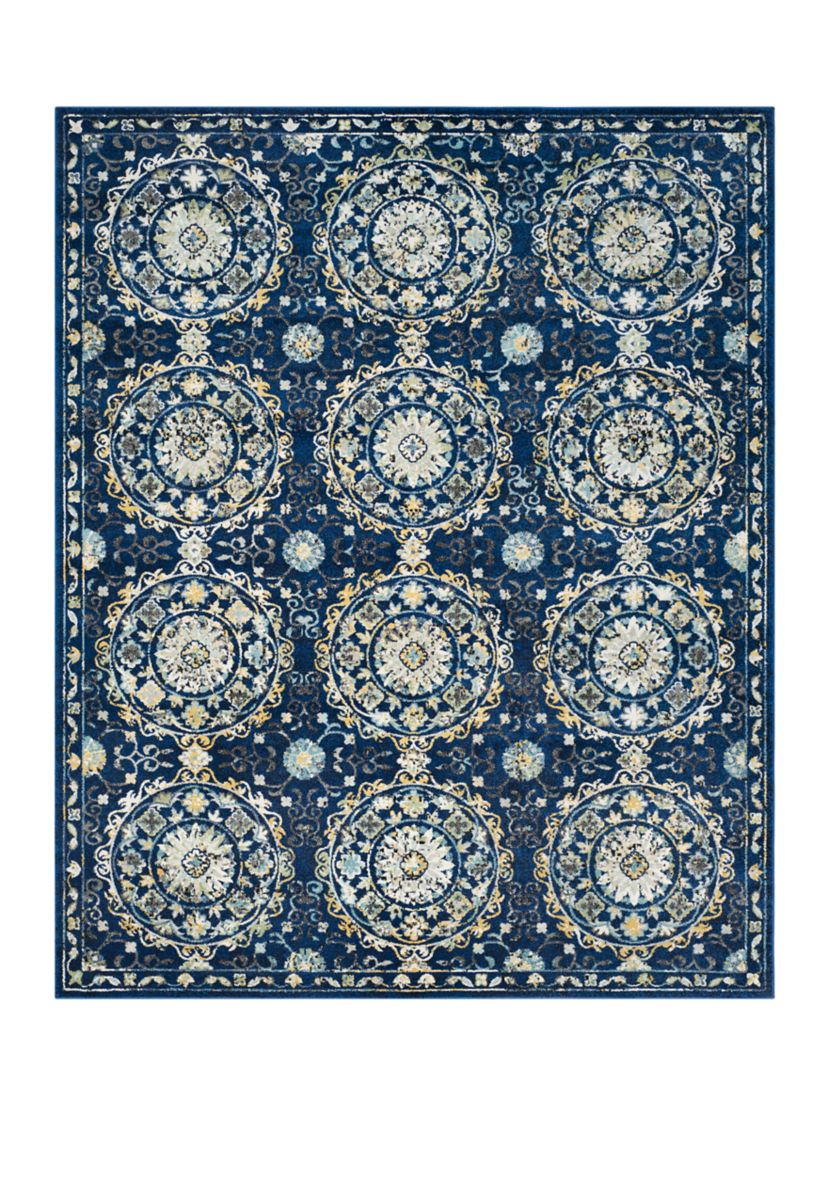 Evoke Borchelou Navy/Ivory Area Rug Collection