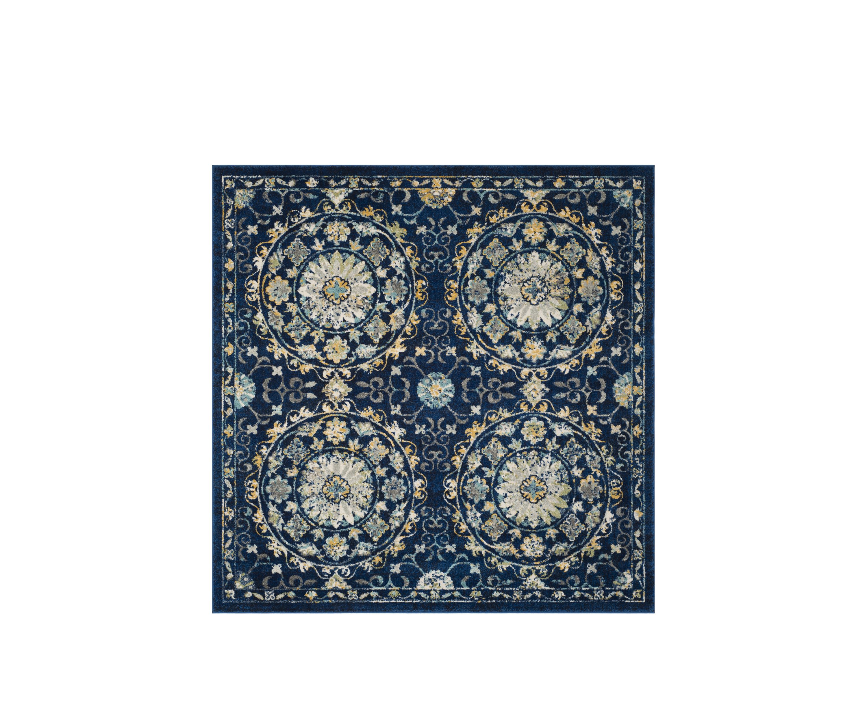 Evoke Borchelou Navy/Ivory Area Rug Collection