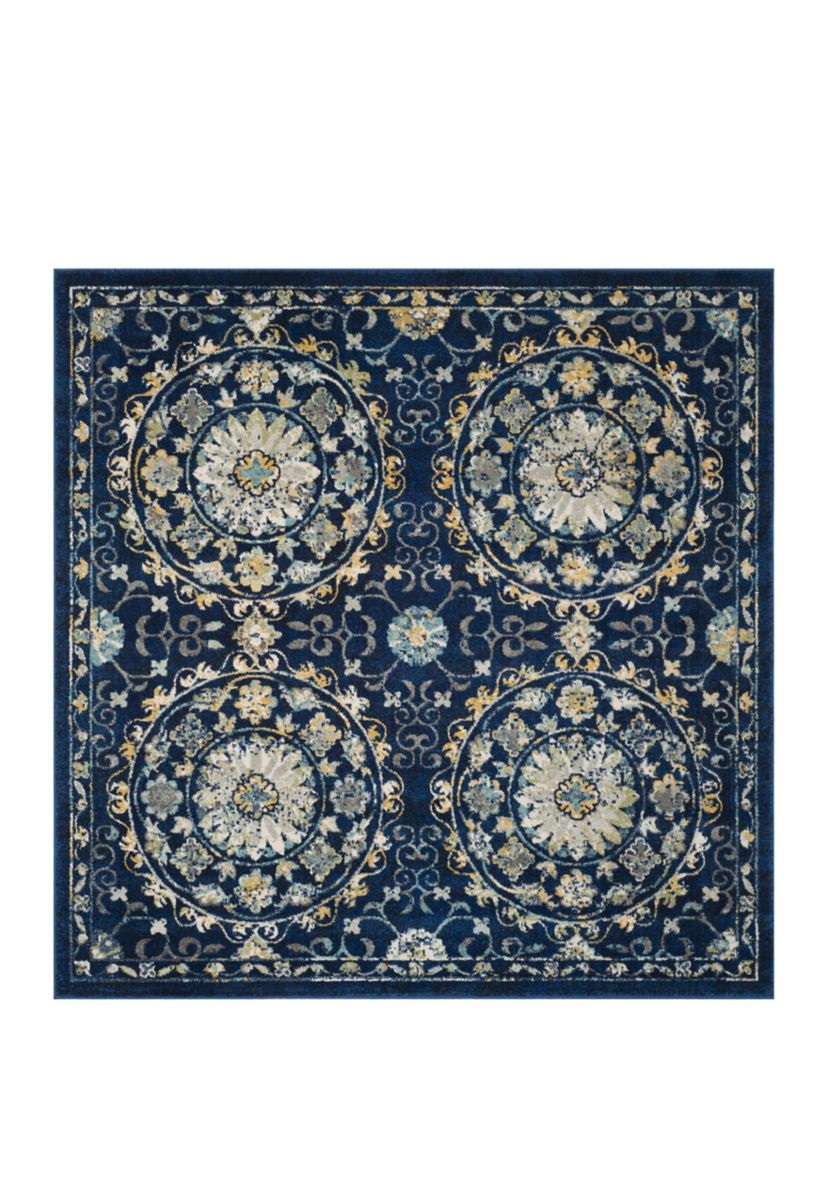 Evoke Borchelou Navy/Ivory Area Rug Collection