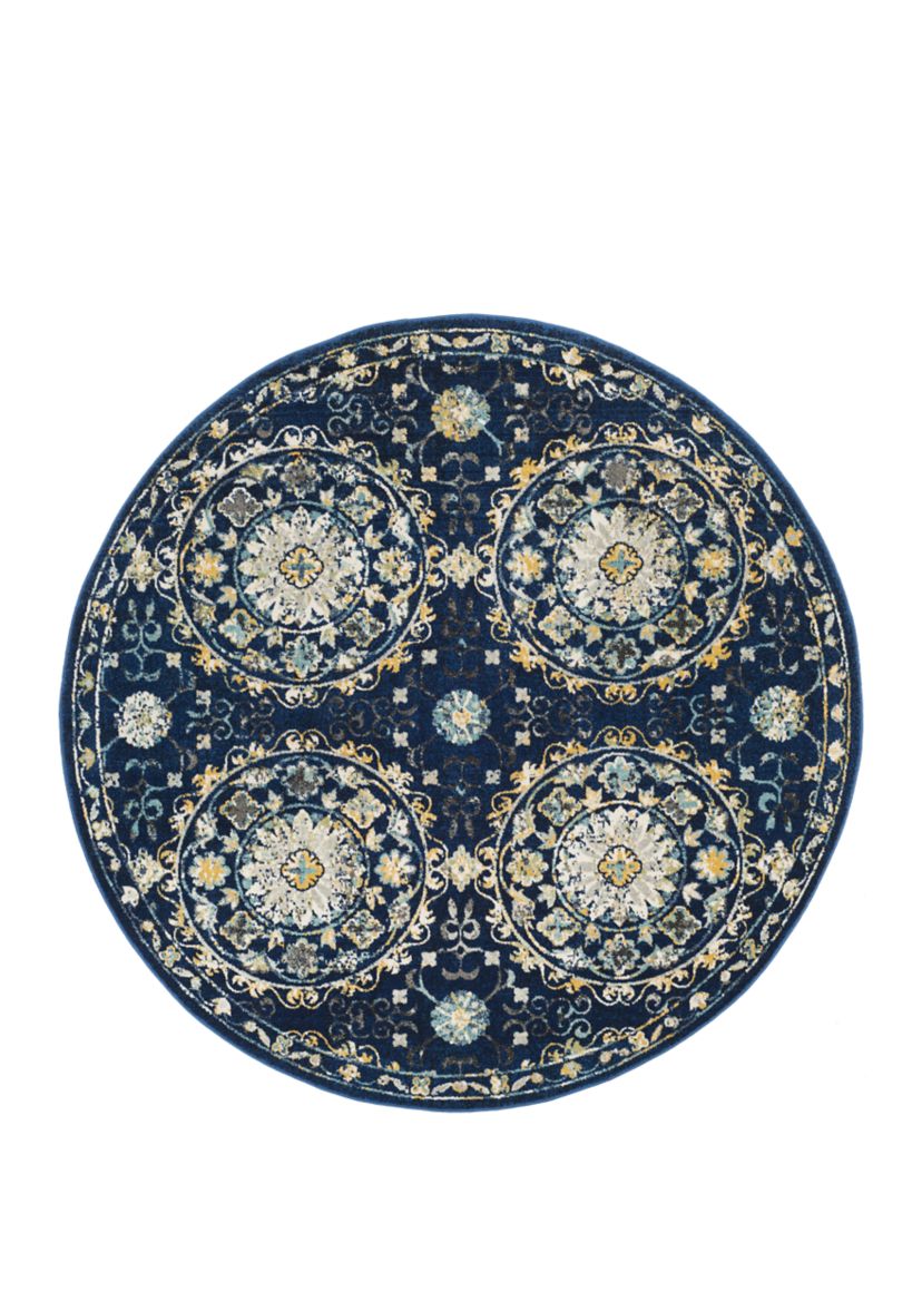 Evoke Borchelou Navy/Ivory Area Rug Collection