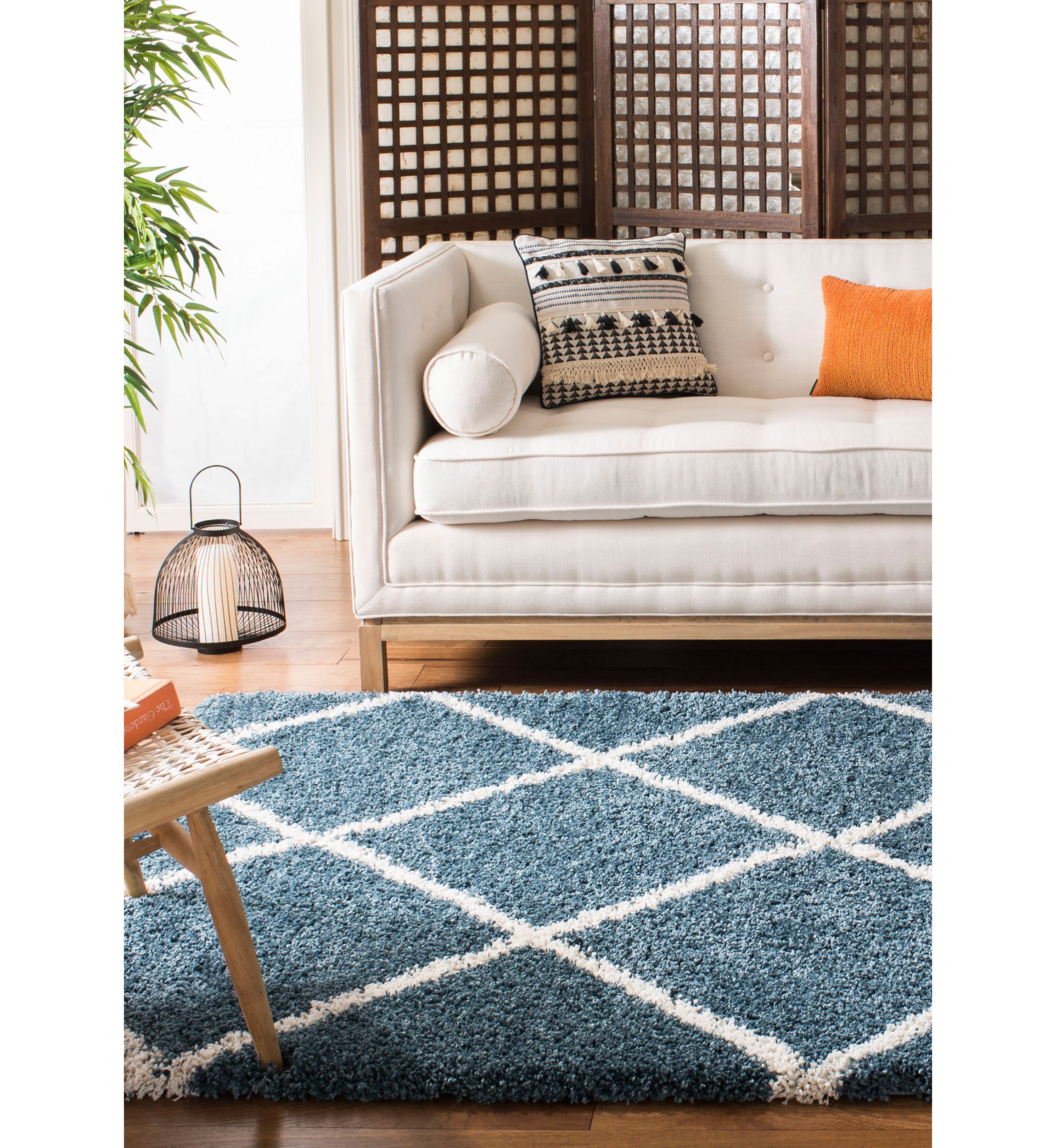 Hudson Shag Grande Square Lattice Area Rug Collection