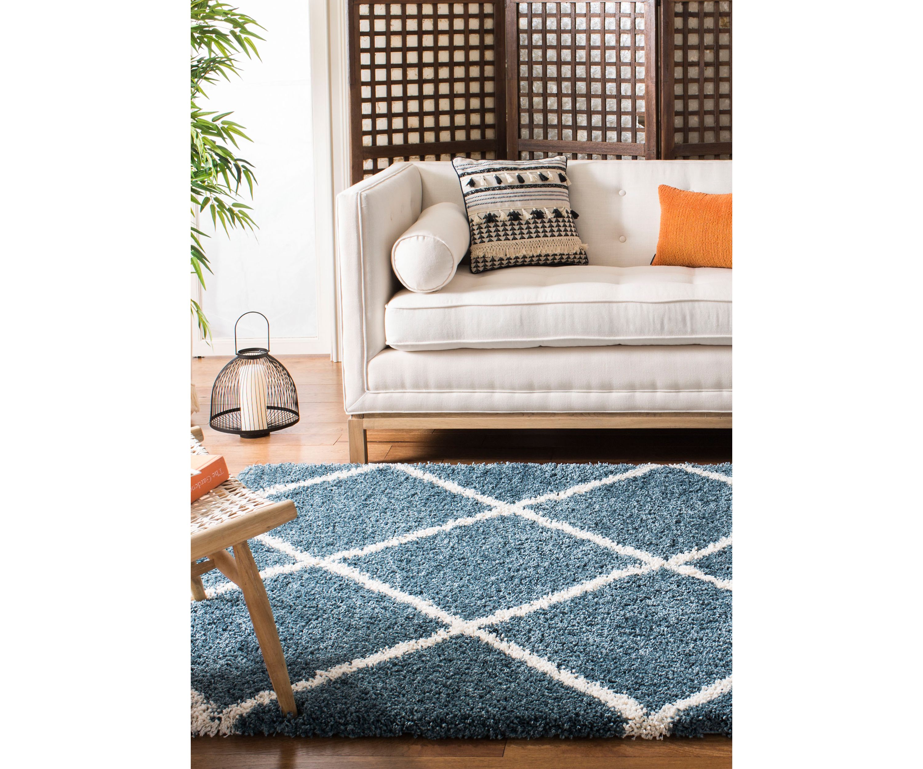 Hudson Shag Grande Square Lattice Area Rug Collection