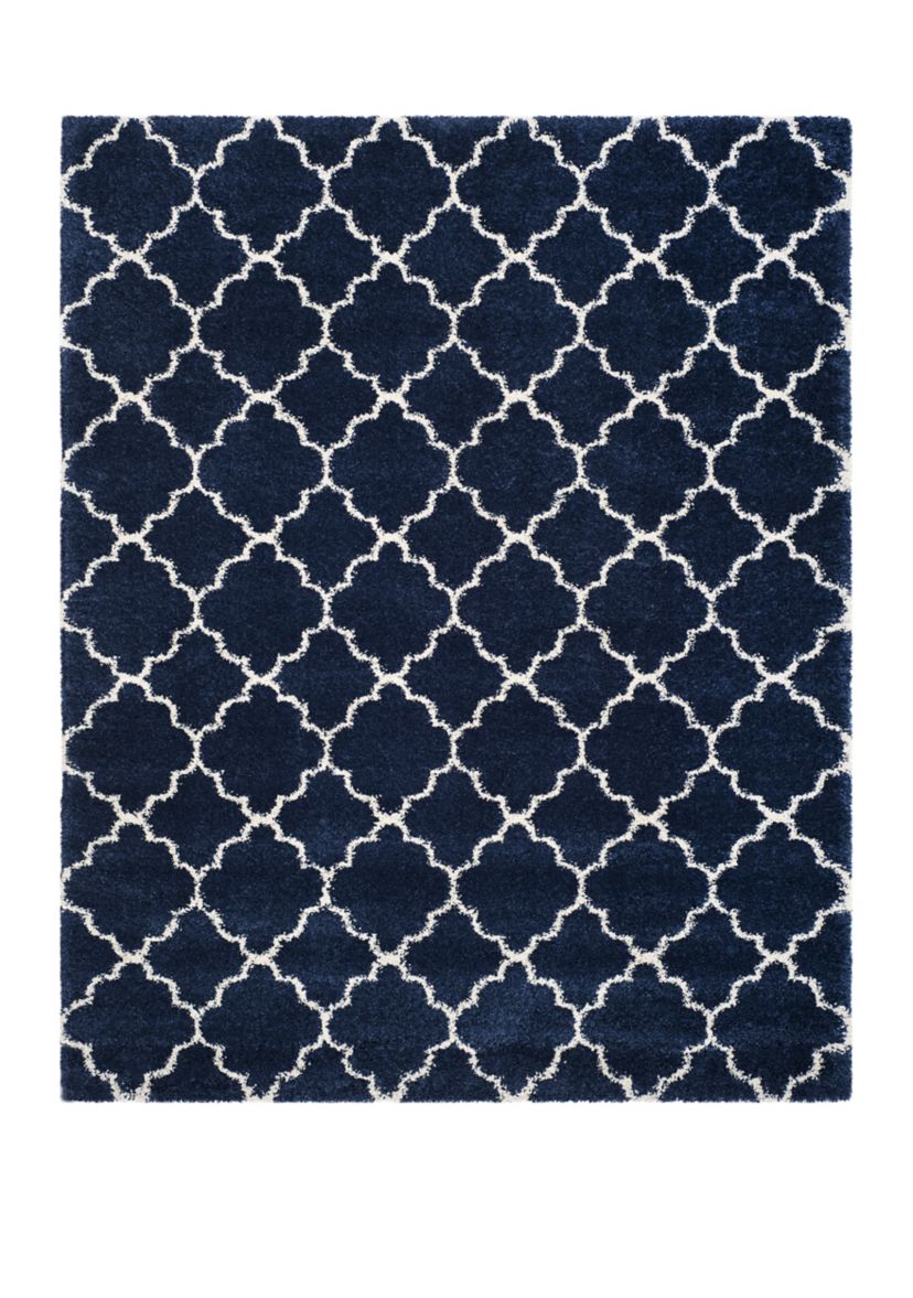 Hudson Shag Moroccan Geometric Quatrefoil Area Rug Collection