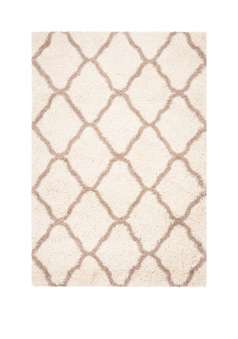 Hudson Shag Large Diamond Lattice Area Rug Collection
