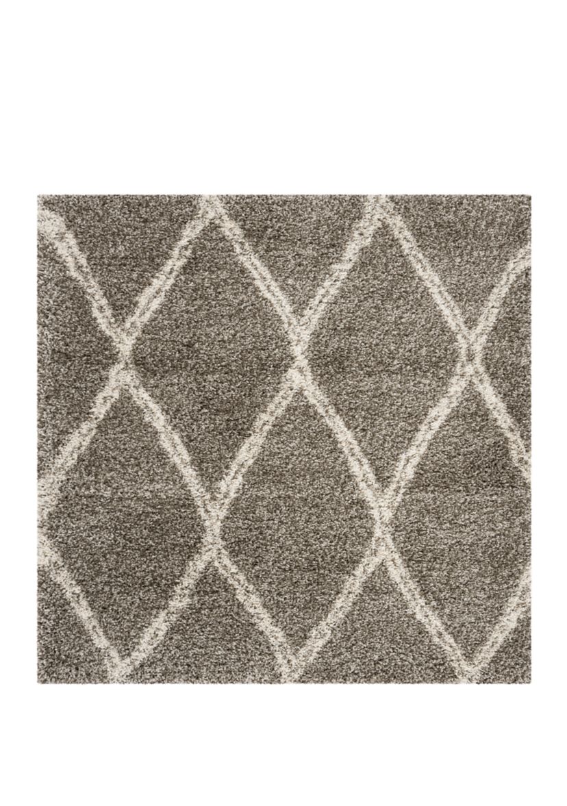 Hudson Shag Double Lined Large Diamond Lattice Area Rug Collection