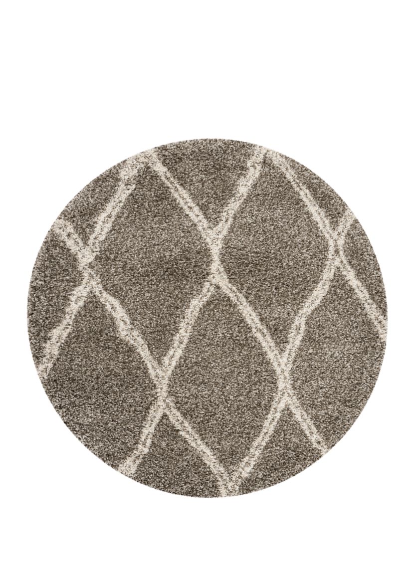 Hudson Shag Double Lined Large Diamond Lattice Area Rug Collection