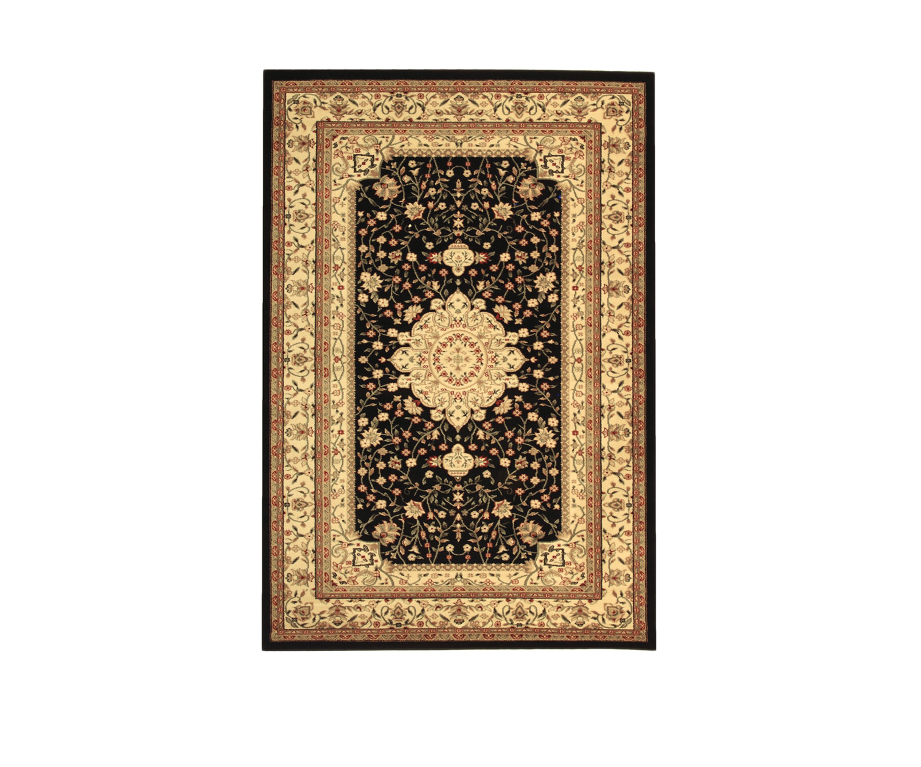 Lyndhurst Black/Ivory Chenar Area Rug Collection